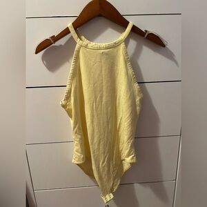 Forever 21 Yellow Sleeveless Bodysuit